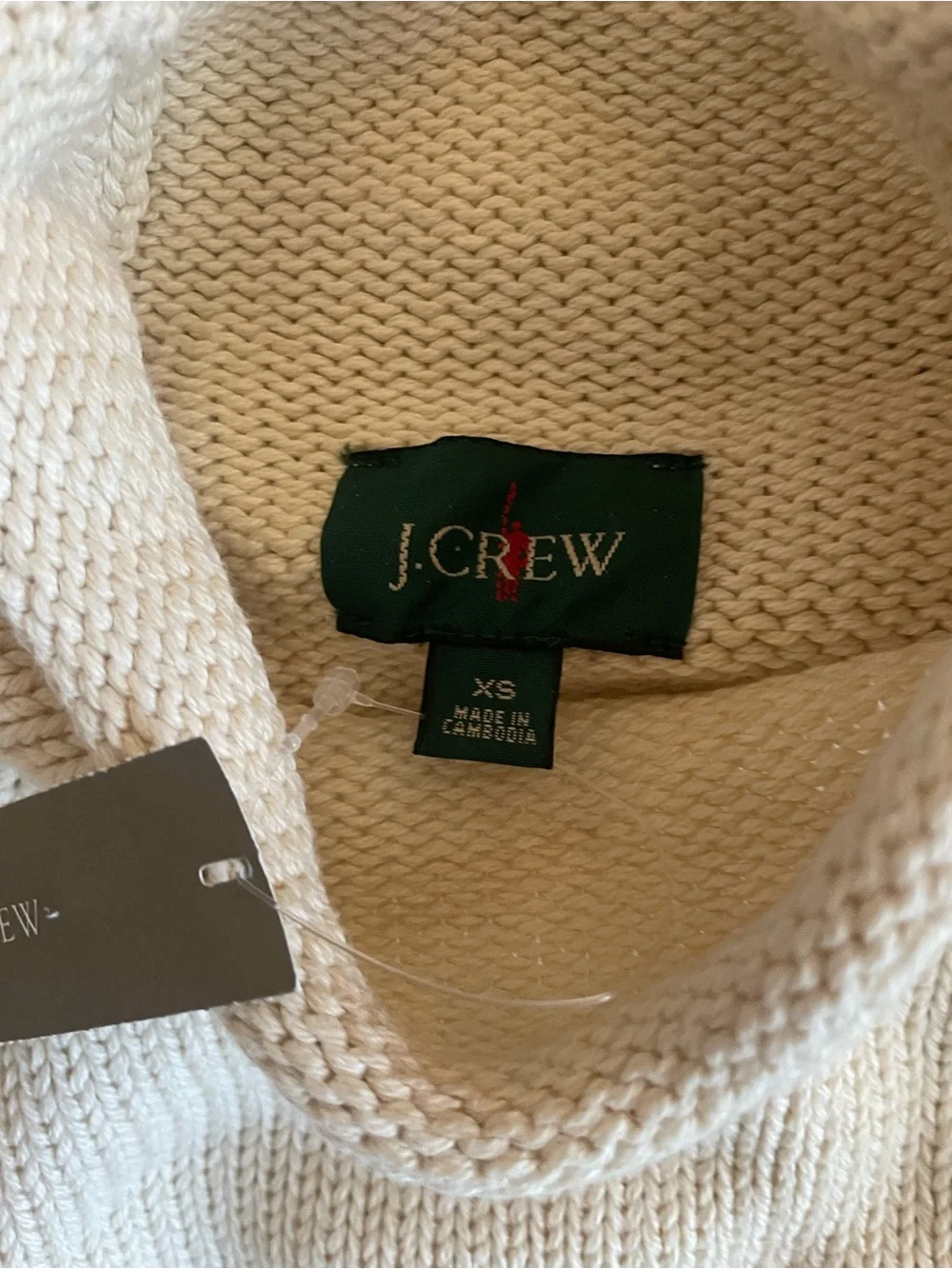 J. CREW 1988 RollneckT™ sweater in cotton in Mountain White Size XS $98 BW186